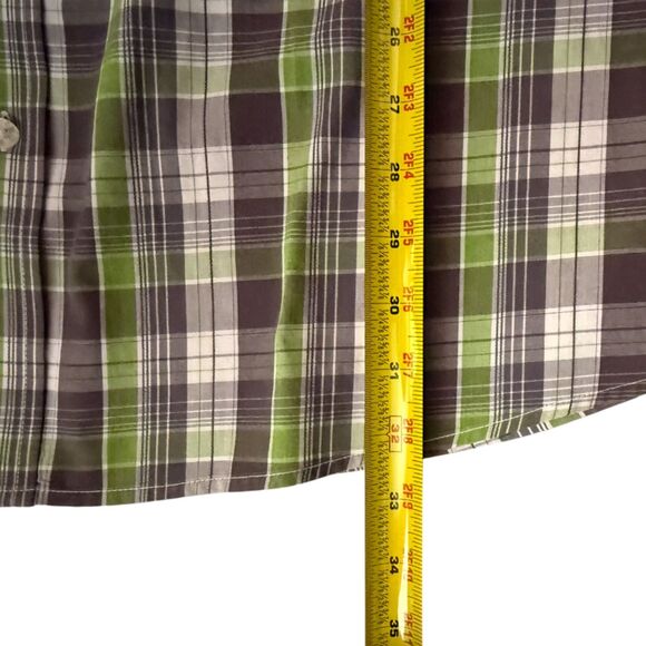 Gioberti Green & Gray Short Sleeve Button Front Shirt Size XXL - Picture 10 of 11